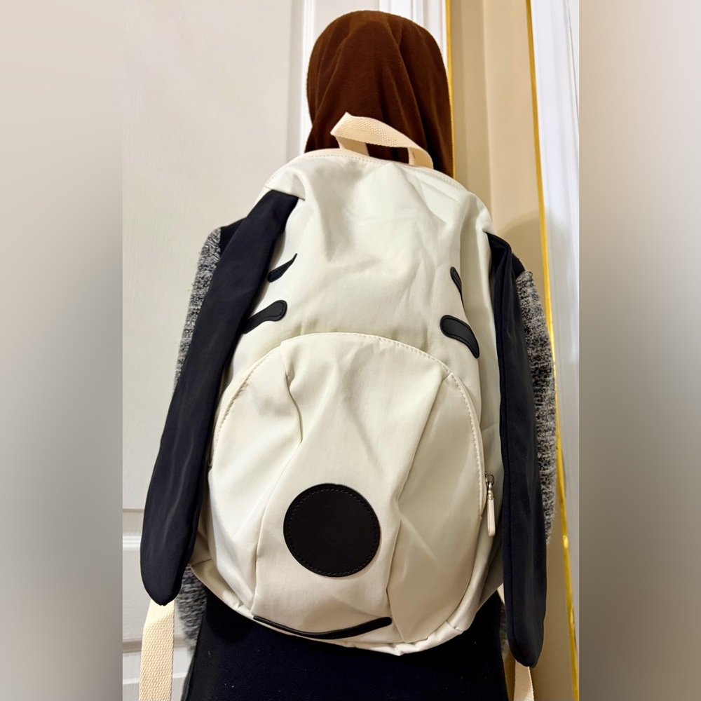 Snoopy Cream and Black Backpack/ school bag